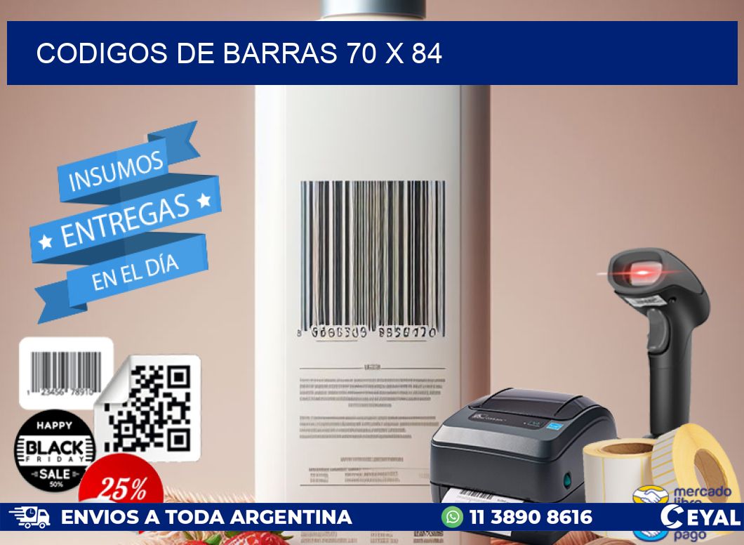 codigos de barras 70 x 84