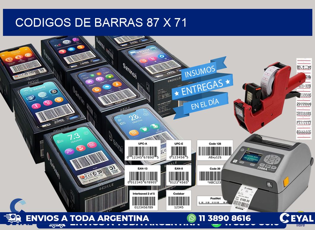 codigos de barras 87 x 71