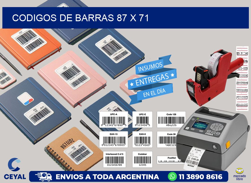 codigos de barras 87 x 71