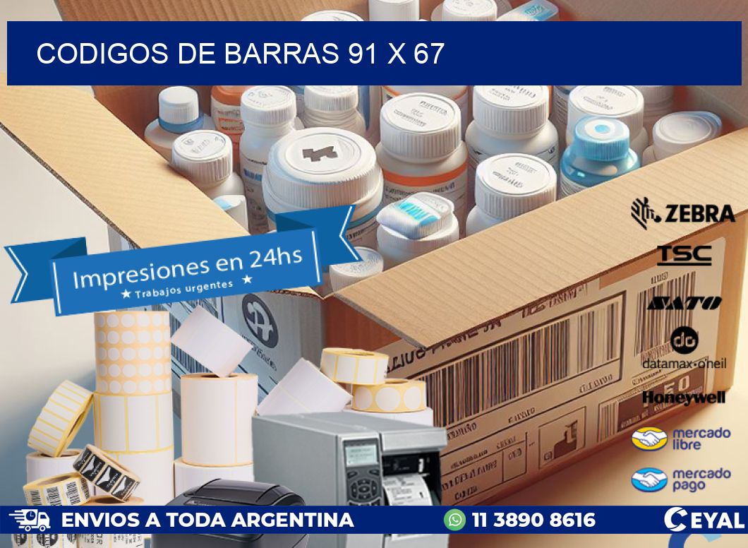 codigos de barras 91 x 67
