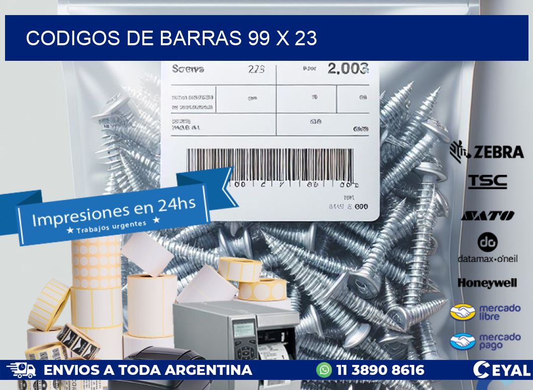 codigos de barras 99 x 23