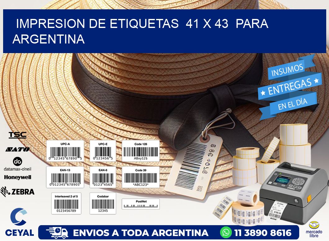 impresion de etiquetas 41 x 43 para argentina