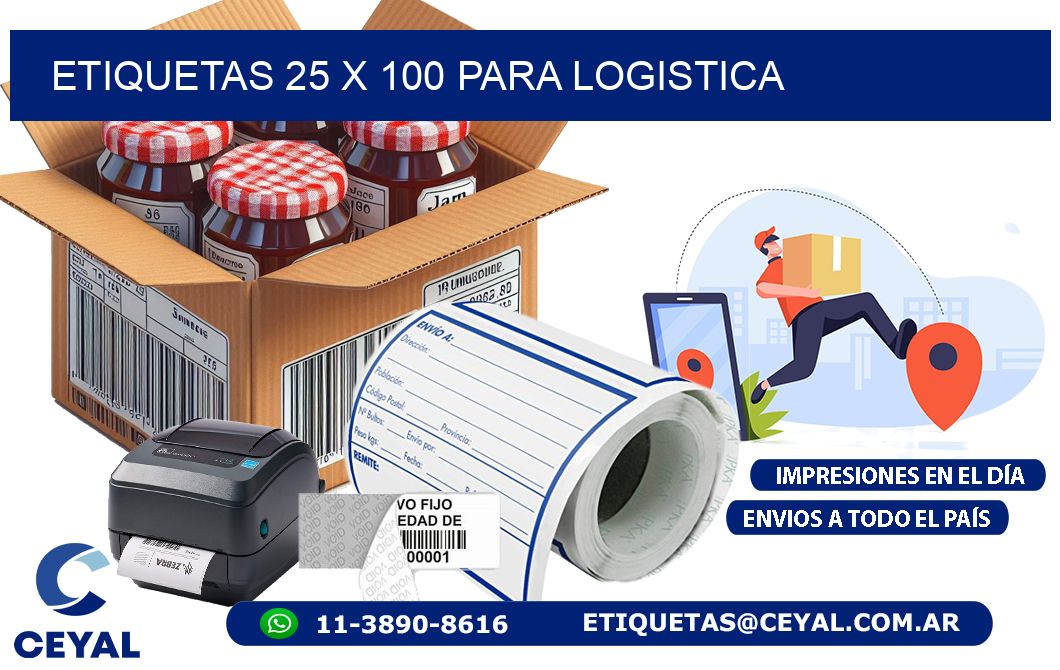 ETIQUETAS 25 x 100 PARA LOGISTICA