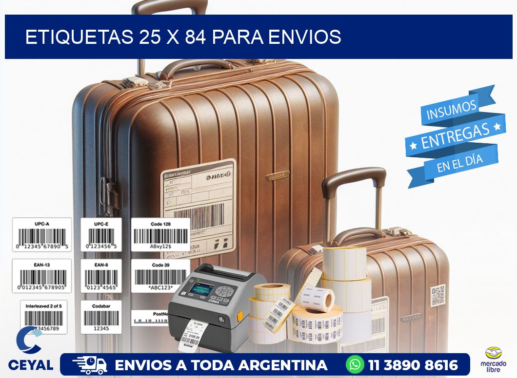 ETIQUETAS 25 x 84 PARA ENVIOS