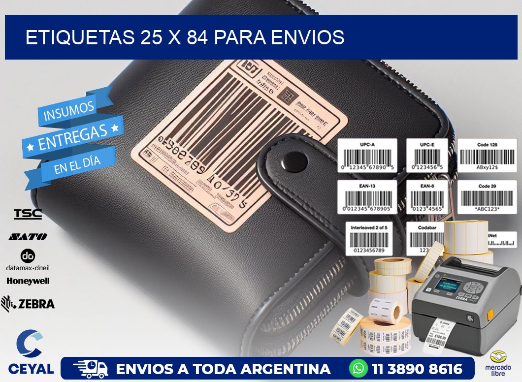 ETIQUETAS 25 x 84 PARA ENVIOS