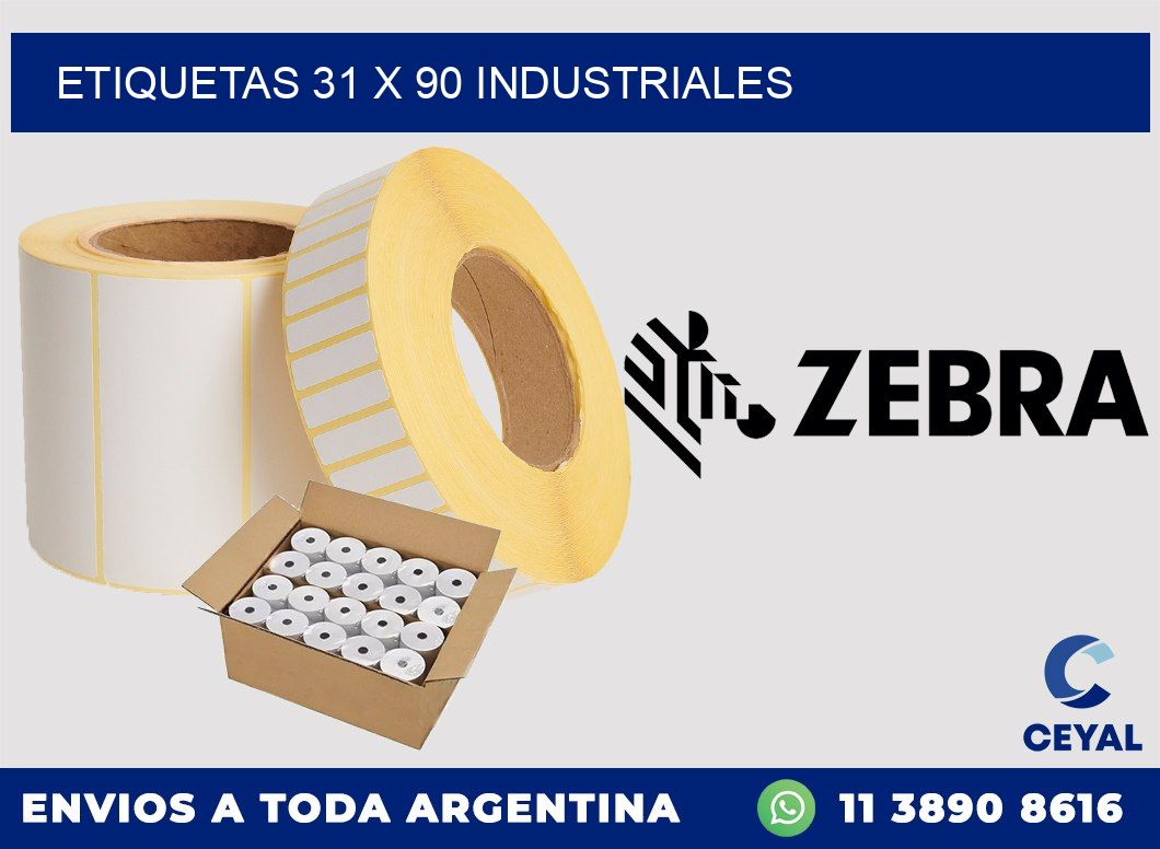 ETIQUETAS 31 x 90 INDUSTRIALES