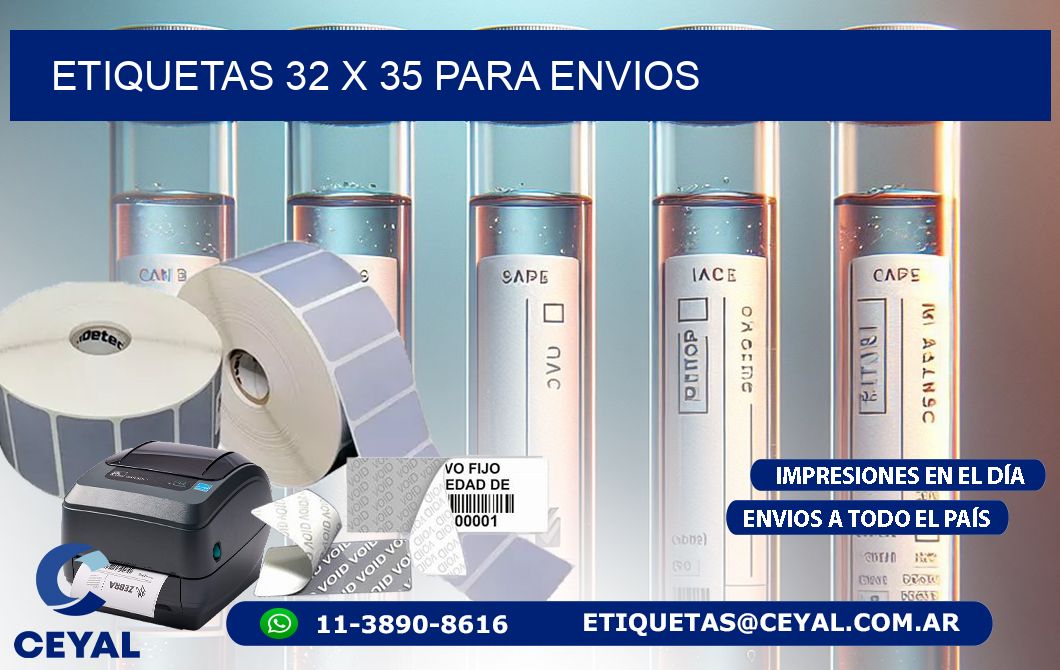 ETIQUETAS 32 x 35 PARA ENVIOS