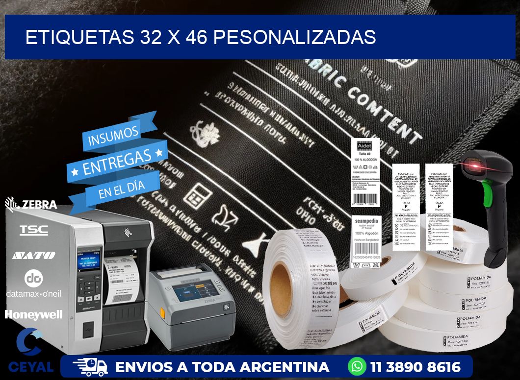 ETIQUETAS 32 x 46 PESONALIZADAS