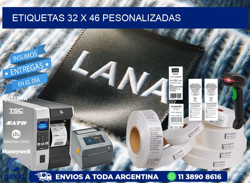 ETIQUETAS 32 x 46 PESONALIZADAS