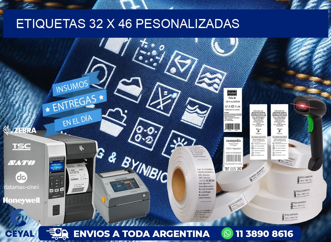 ETIQUETAS 32 x 46 PESONALIZADAS