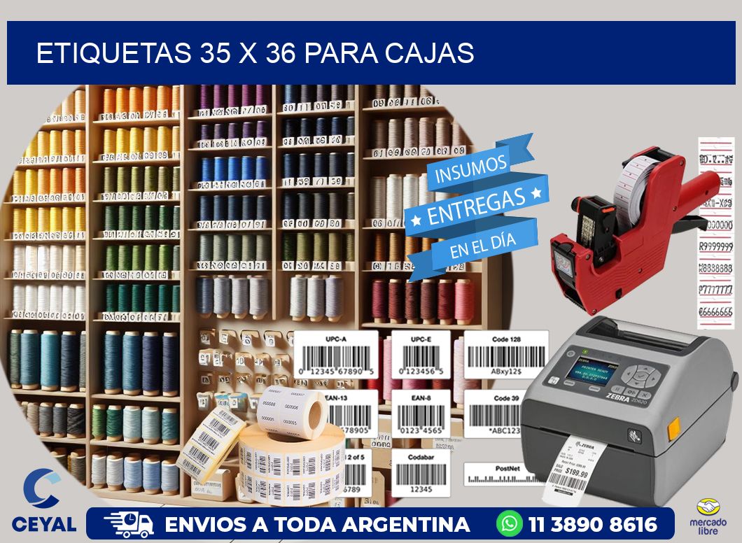 ETIQUETAS 35 x 36 PARA CAJAS