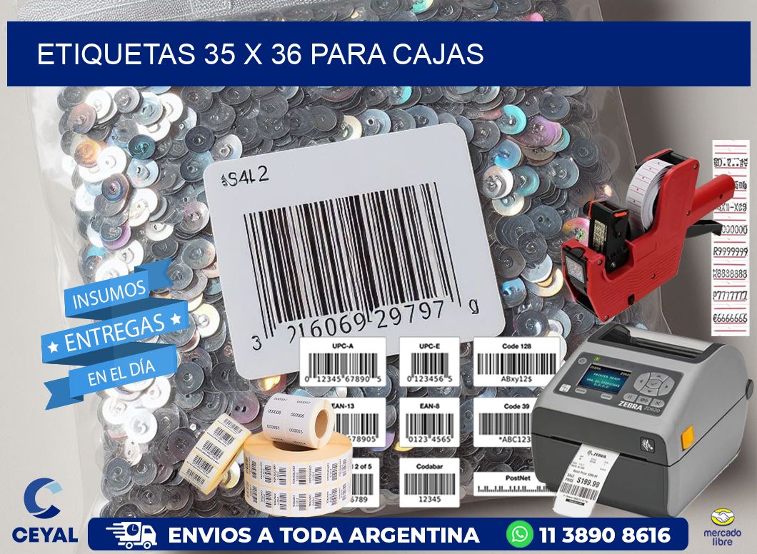 ETIQUETAS 35 x 36 PARA CAJAS