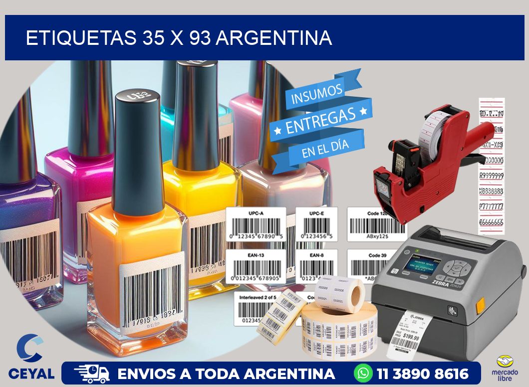 ETIQUETAS 35 x 93 ARGENTINA