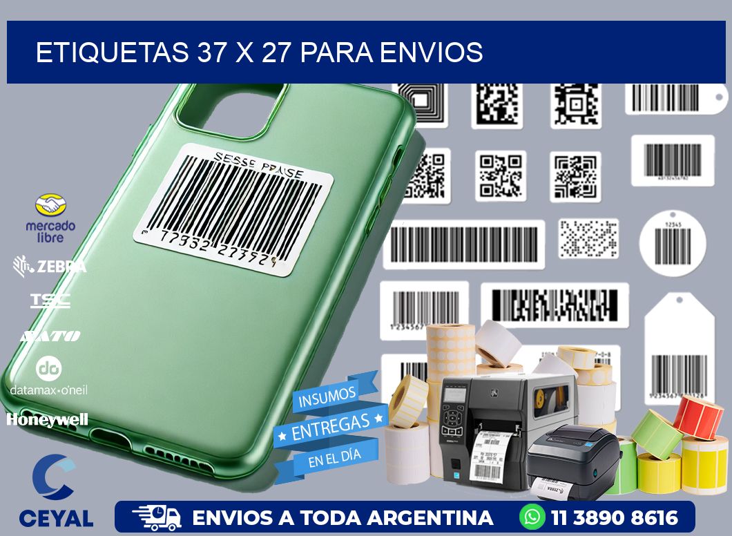 ETIQUETAS 37 x 27 PARA ENVIOS