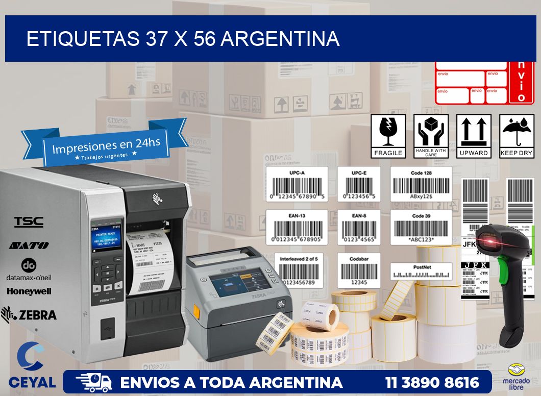 ETIQUETAS 37 x 56 ARGENTINA