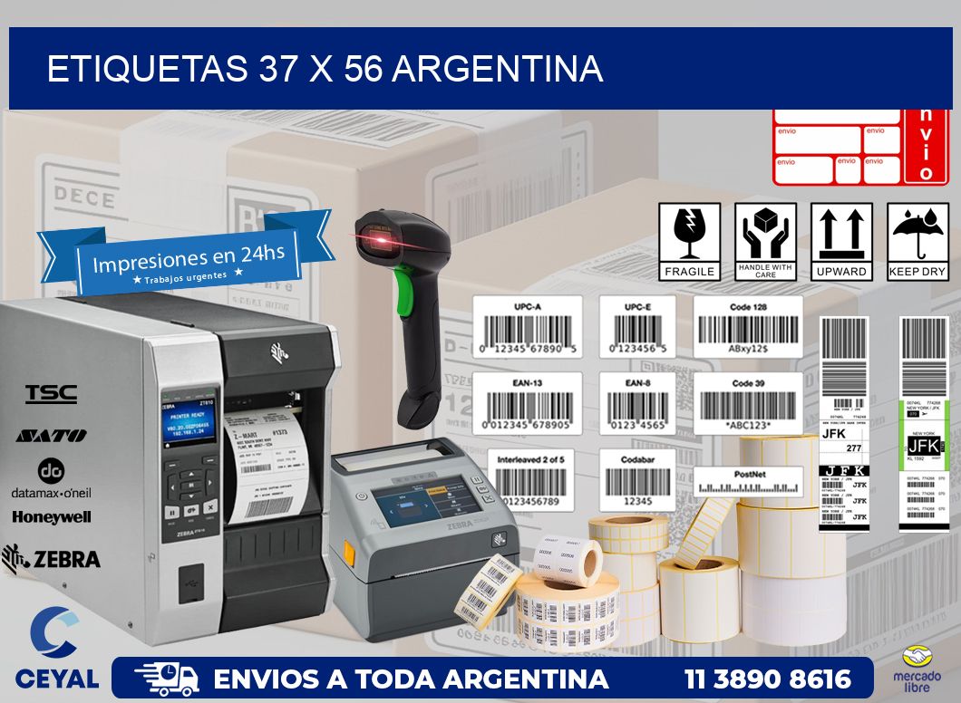 ETIQUETAS 37 x 56 ARGENTINA