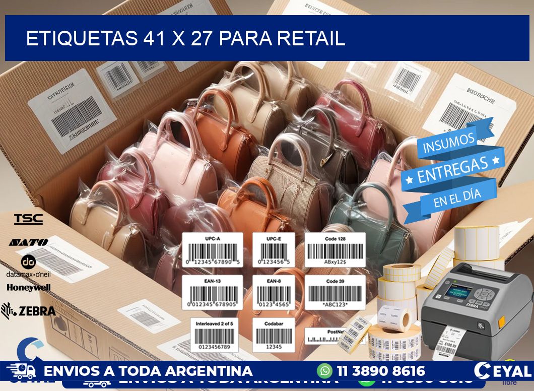 ETIQUETAS 41 x 27 PARA RETAIL