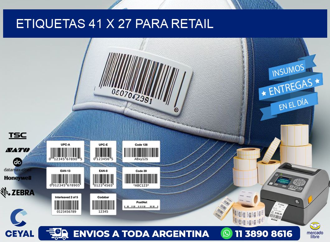 ETIQUETAS 41 x 27 PARA RETAIL