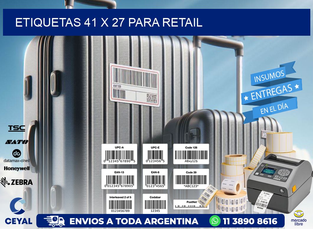 ETIQUETAS 41 x 27 PARA RETAIL