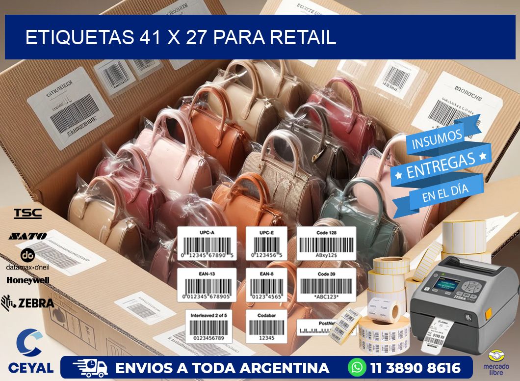 ETIQUETAS 41 x 27 PARA RETAIL