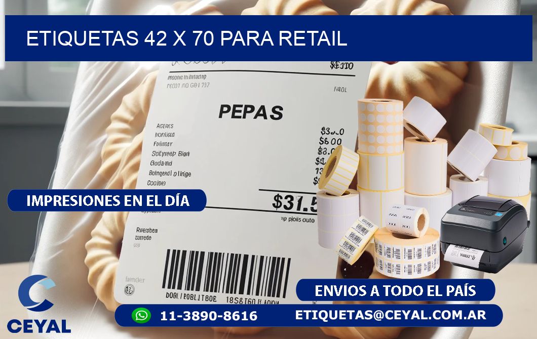ETIQUETAS 42 x 70 PARA RETAIL