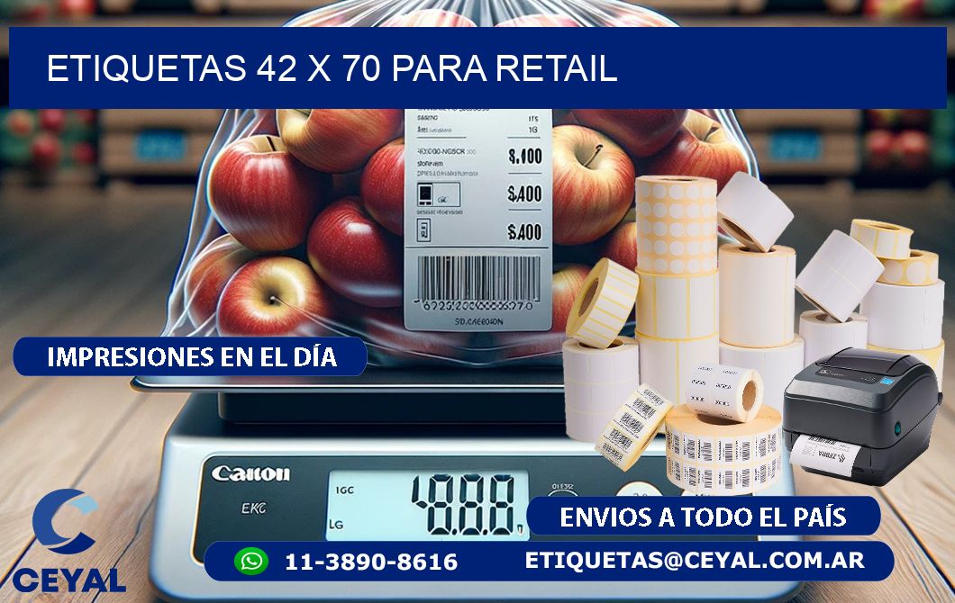 ETIQUETAS 42 x 70 PARA RETAIL
