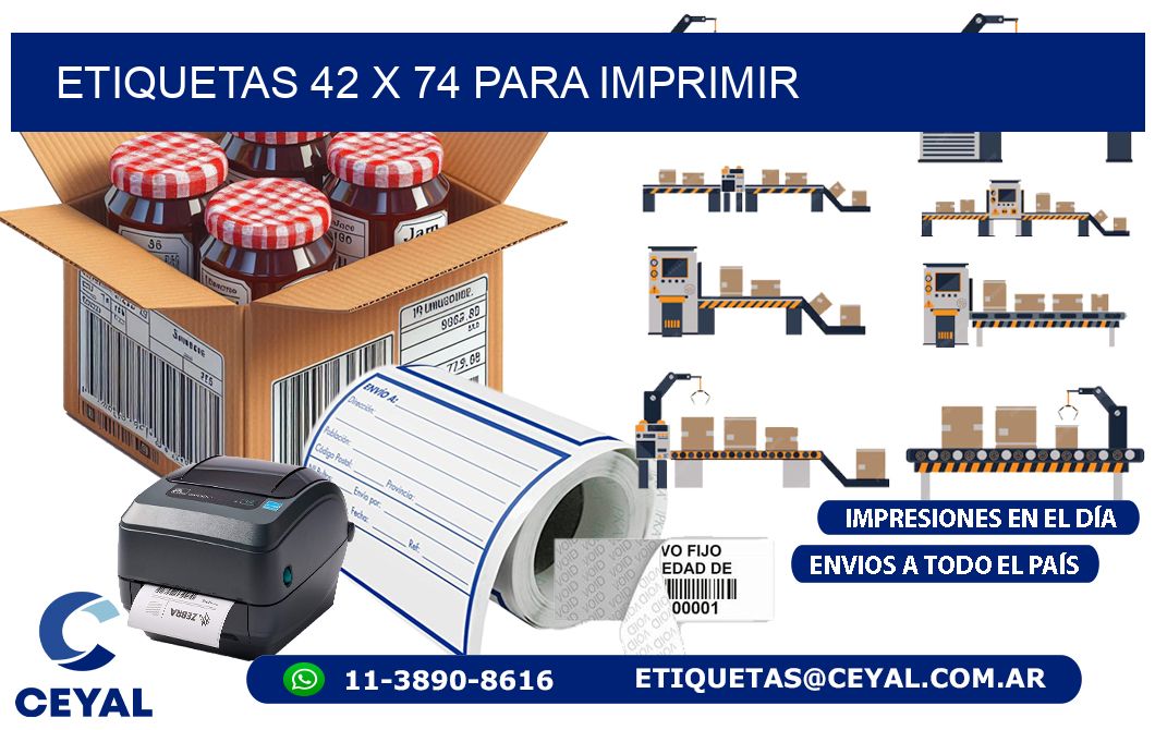 ETIQUETAS 42 x 74 PARA IMPRIMIR