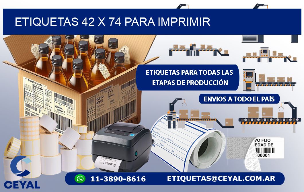 ETIQUETAS 42 x 74 PARA IMPRIMIR
