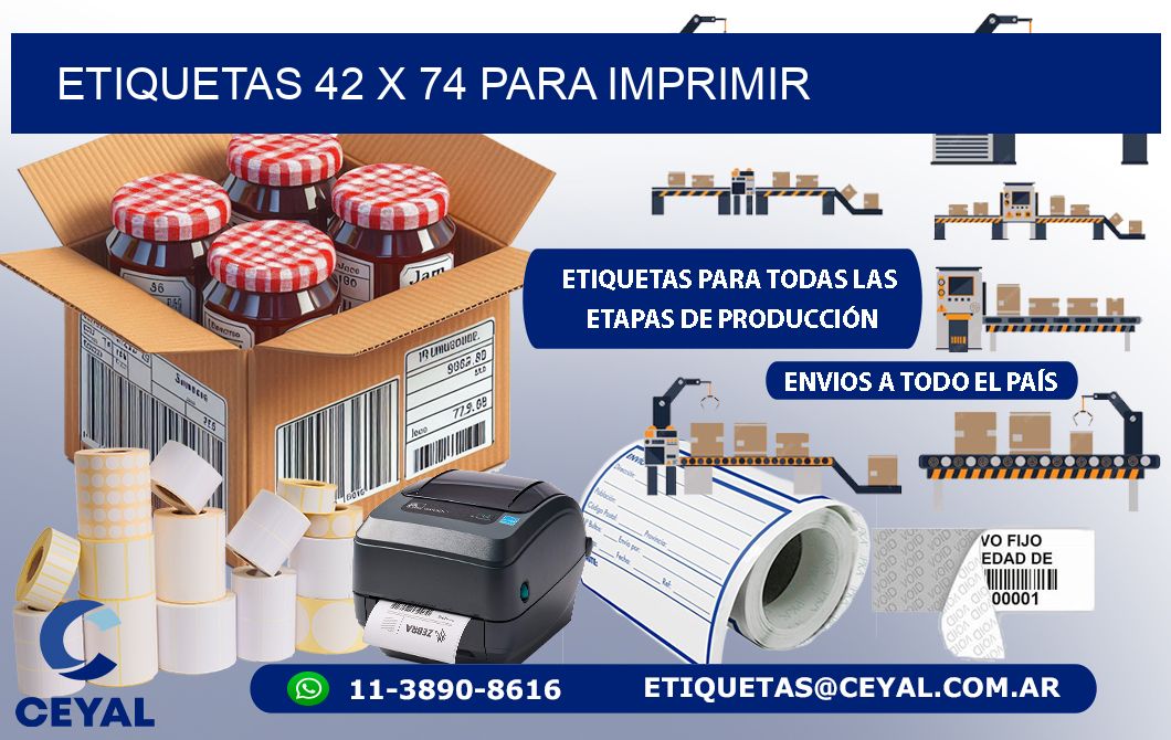 ETIQUETAS 42 x 74 PARA IMPRIMIR