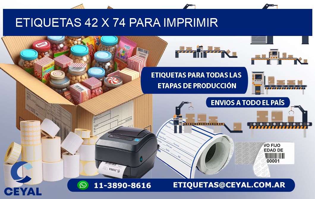 ETIQUETAS 42 x 74 PARA IMPRIMIR