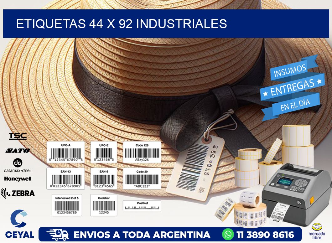 ETIQUETAS 44 x 92 INDUSTRIALES