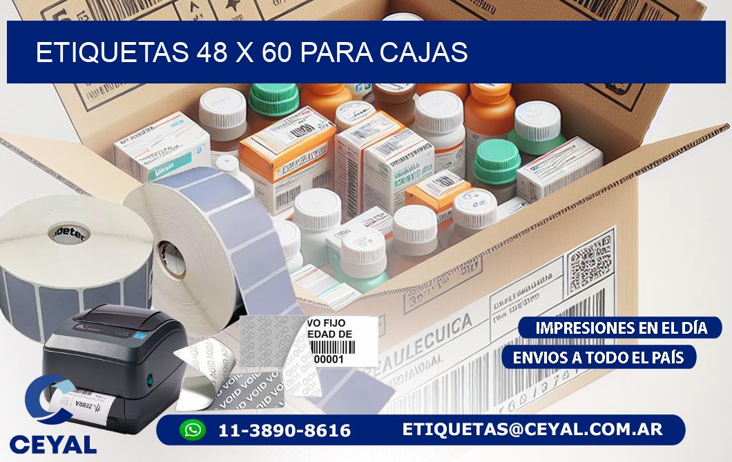 ETIQUETAS 48 x 60 PARA CAJAS