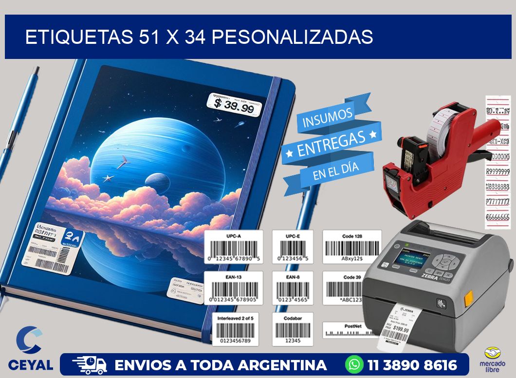 ETIQUETAS 51 x 34 PESONALIZADAS