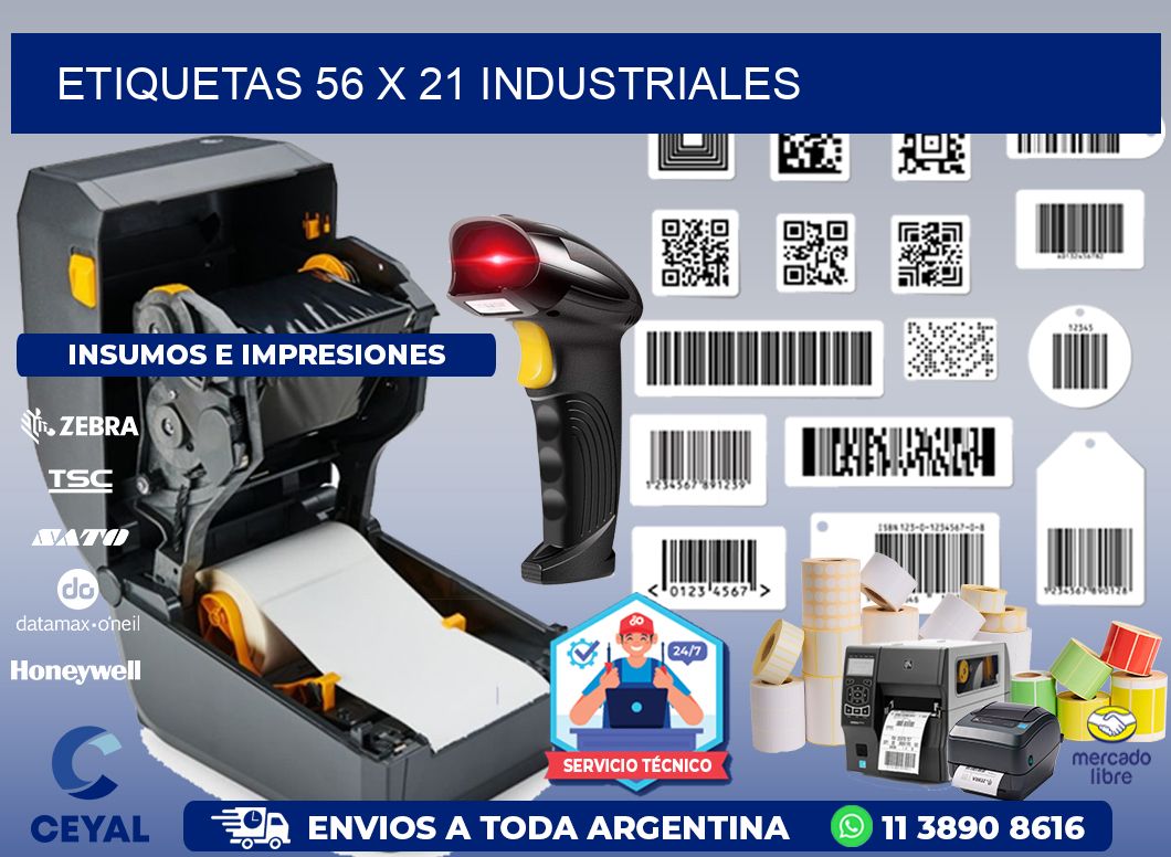 ETIQUETAS 56 x 21 INDUSTRIALES