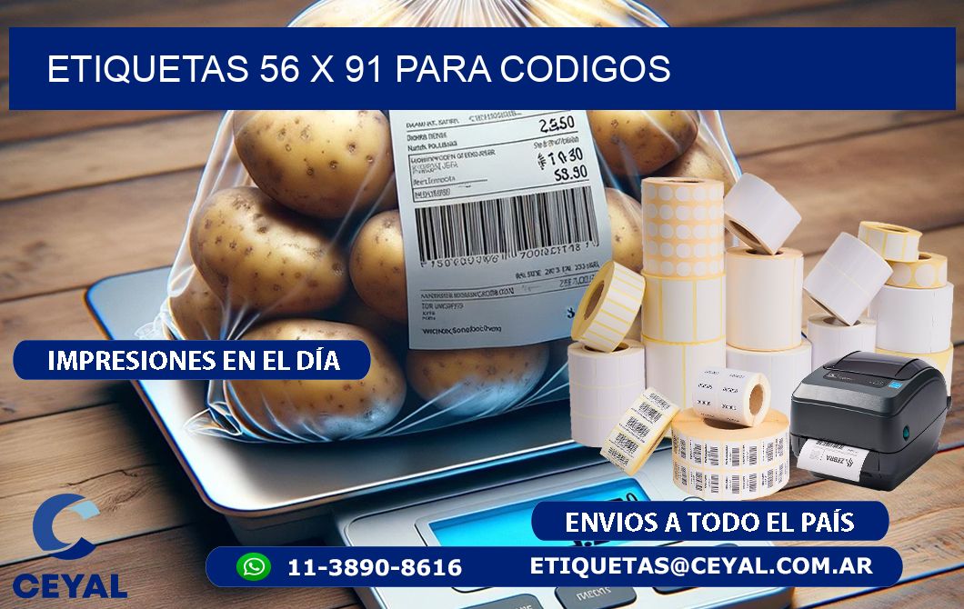 ETIQUETAS 56 x 91 PARA CODIGOS