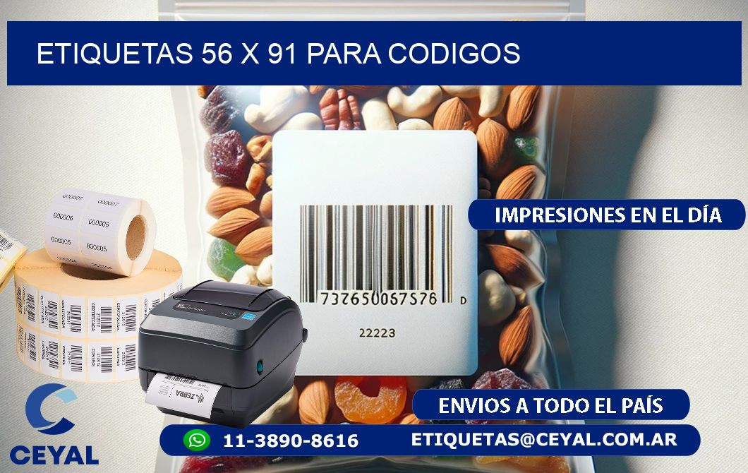 ETIQUETAS 56 x 91 PARA CODIGOS