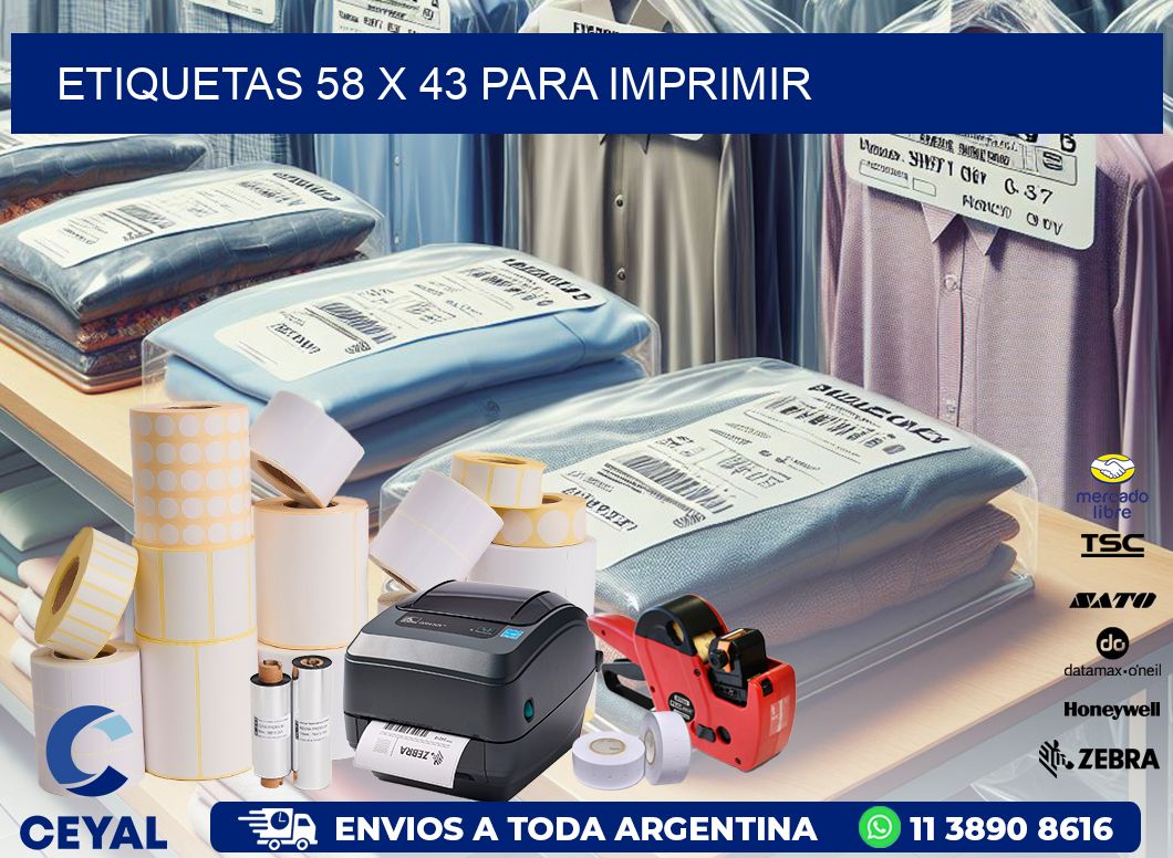 ETIQUETAS 58 x 43 PARA IMPRIMIR