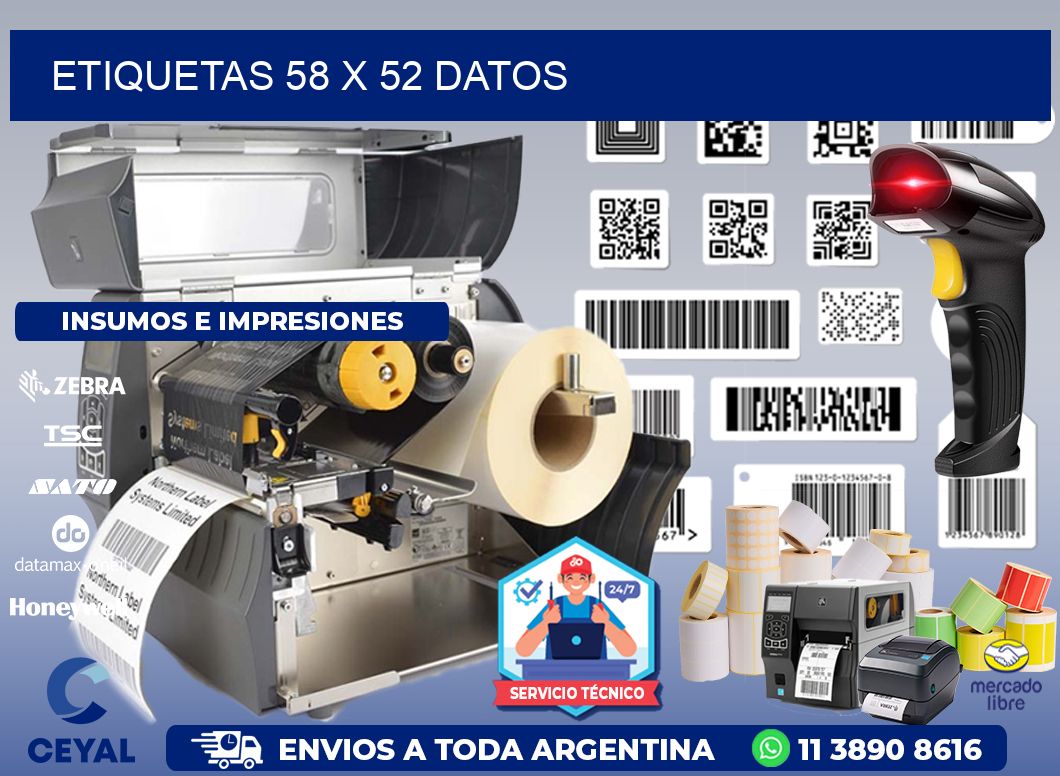 ETIQUETAS 58 x 52 DATOS