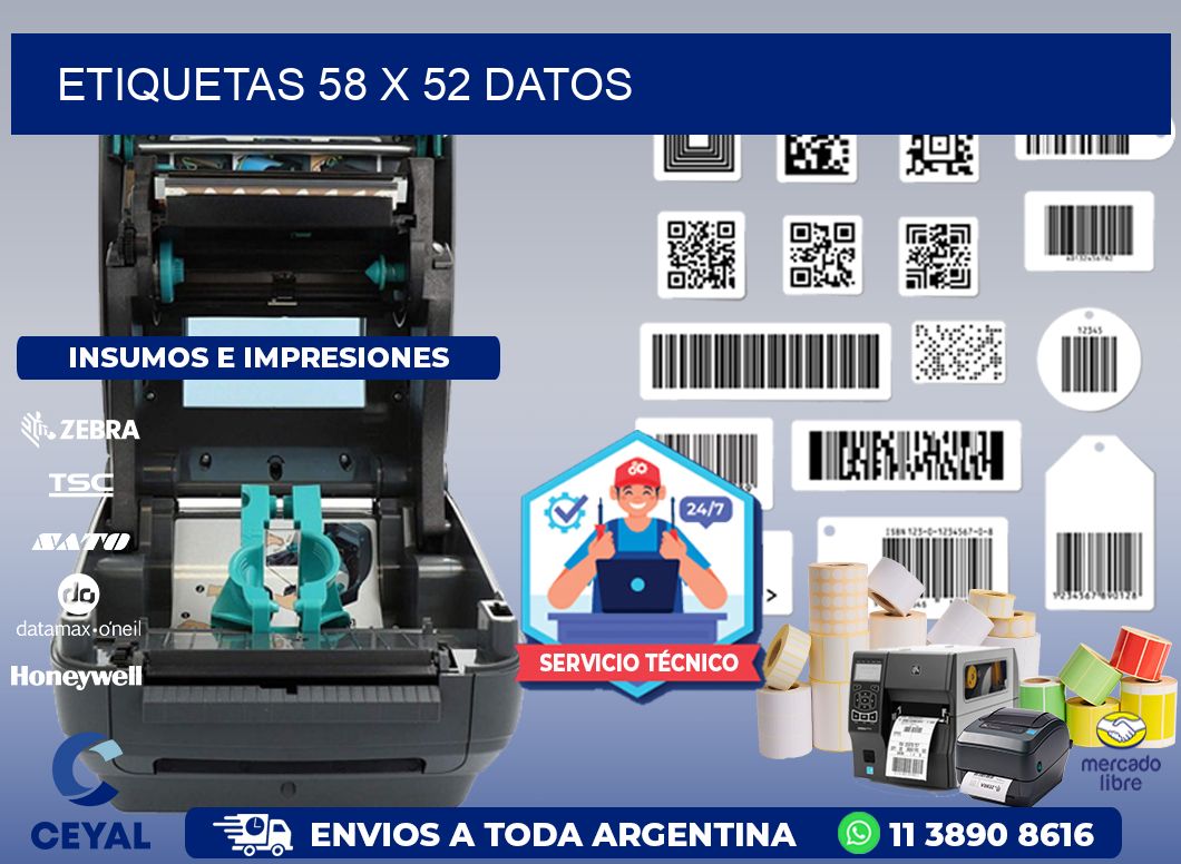 ETIQUETAS 58 x 52 DATOS