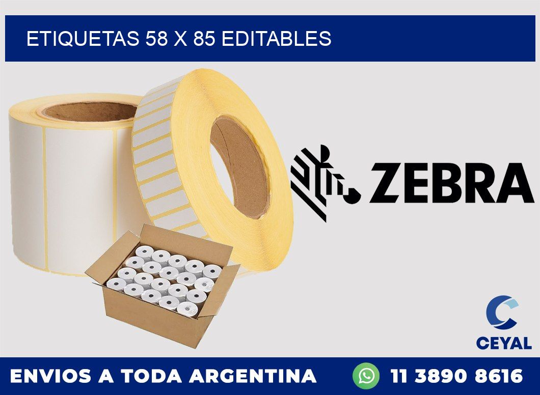 ETIQUETAS 58 x 85 EDITABLES