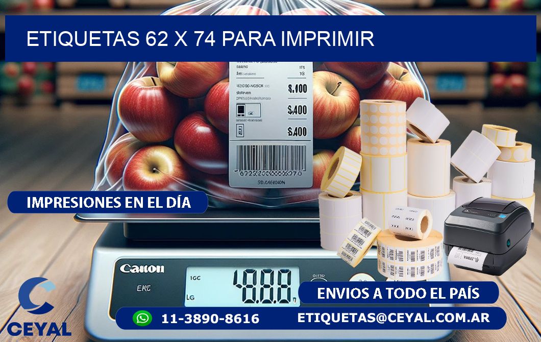 ETIQUETAS 62 x 74 PARA IMPRIMIR