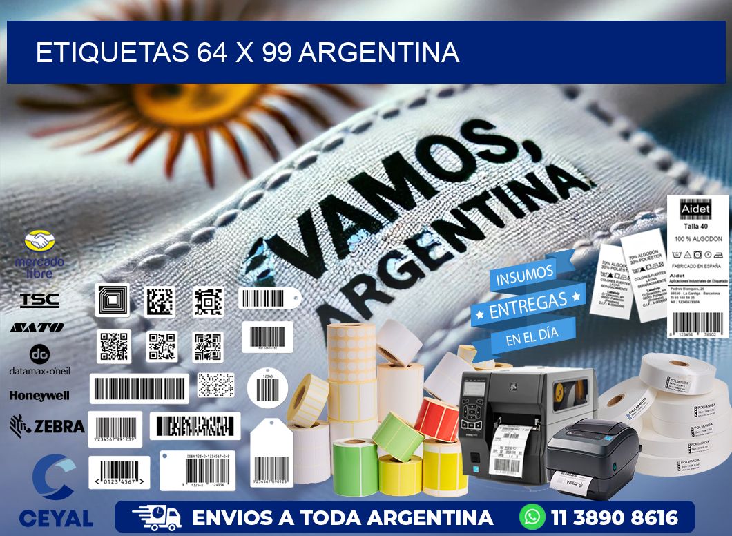 ETIQUETAS 64 x 99 ARGENTINA