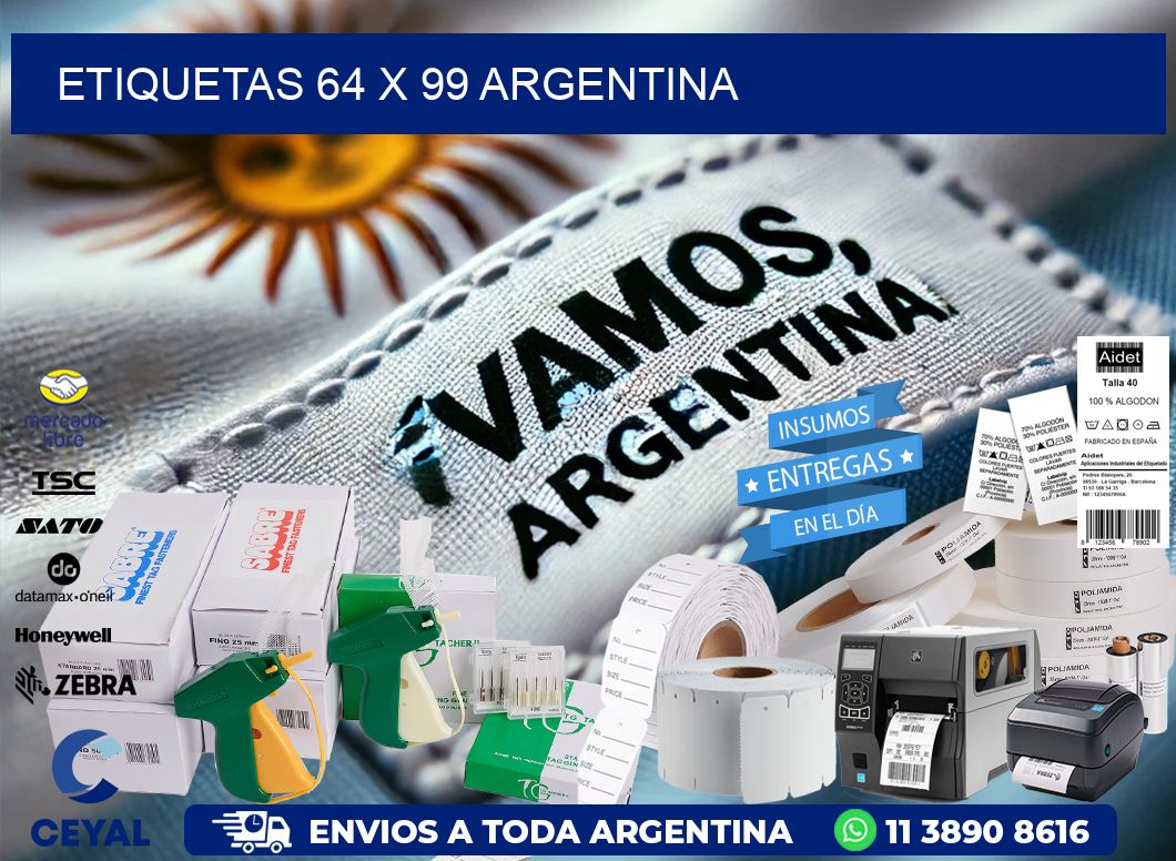 ETIQUETAS 64 x 99 ARGENTINA
