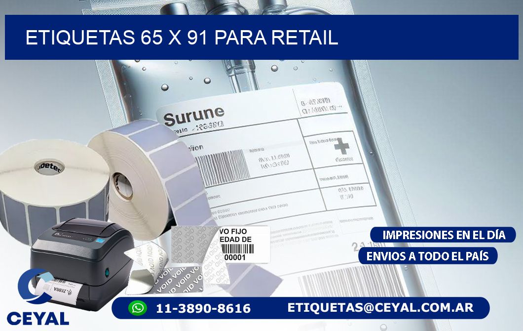 ETIQUETAS 65 x 91 PARA RETAIL