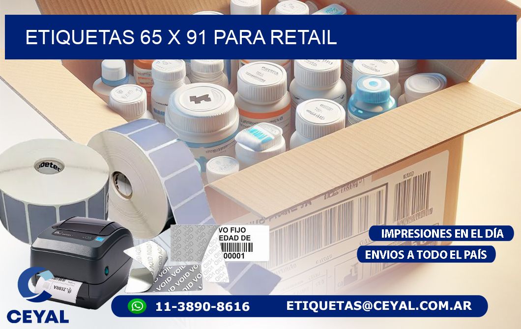 ETIQUETAS 65 x 91 PARA RETAIL