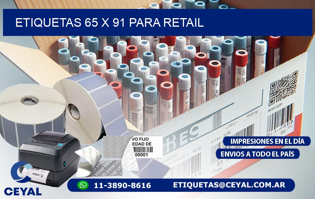 ETIQUETAS 65 x 91 PARA RETAIL