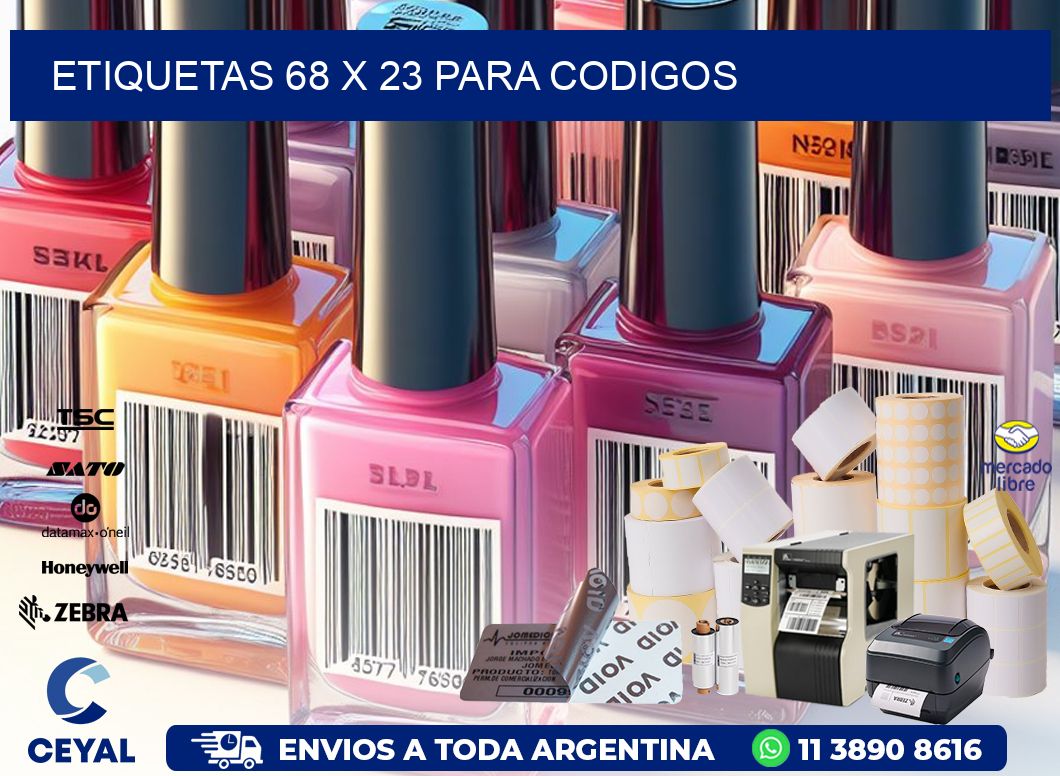 ETIQUETAS 68 x 23 PARA CODIGOS