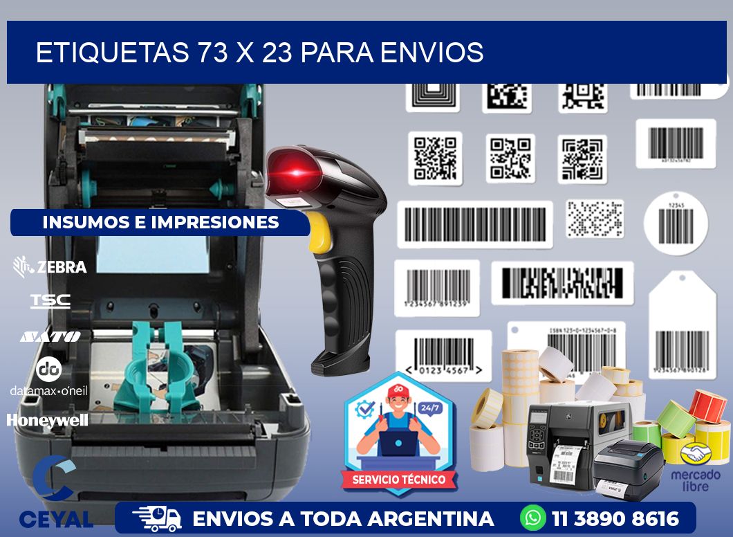 ETIQUETAS 73 x 23 PARA ENVIOS