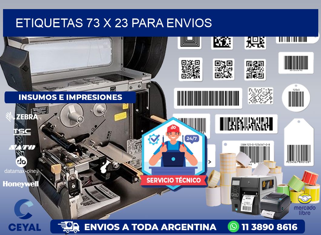 ETIQUETAS 73 x 23 PARA ENVIOS