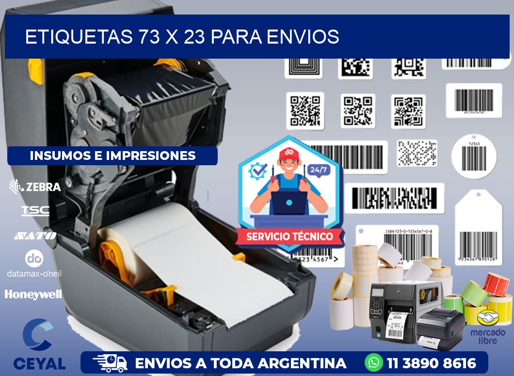 ETIQUETAS 73 x 23 PARA ENVIOS